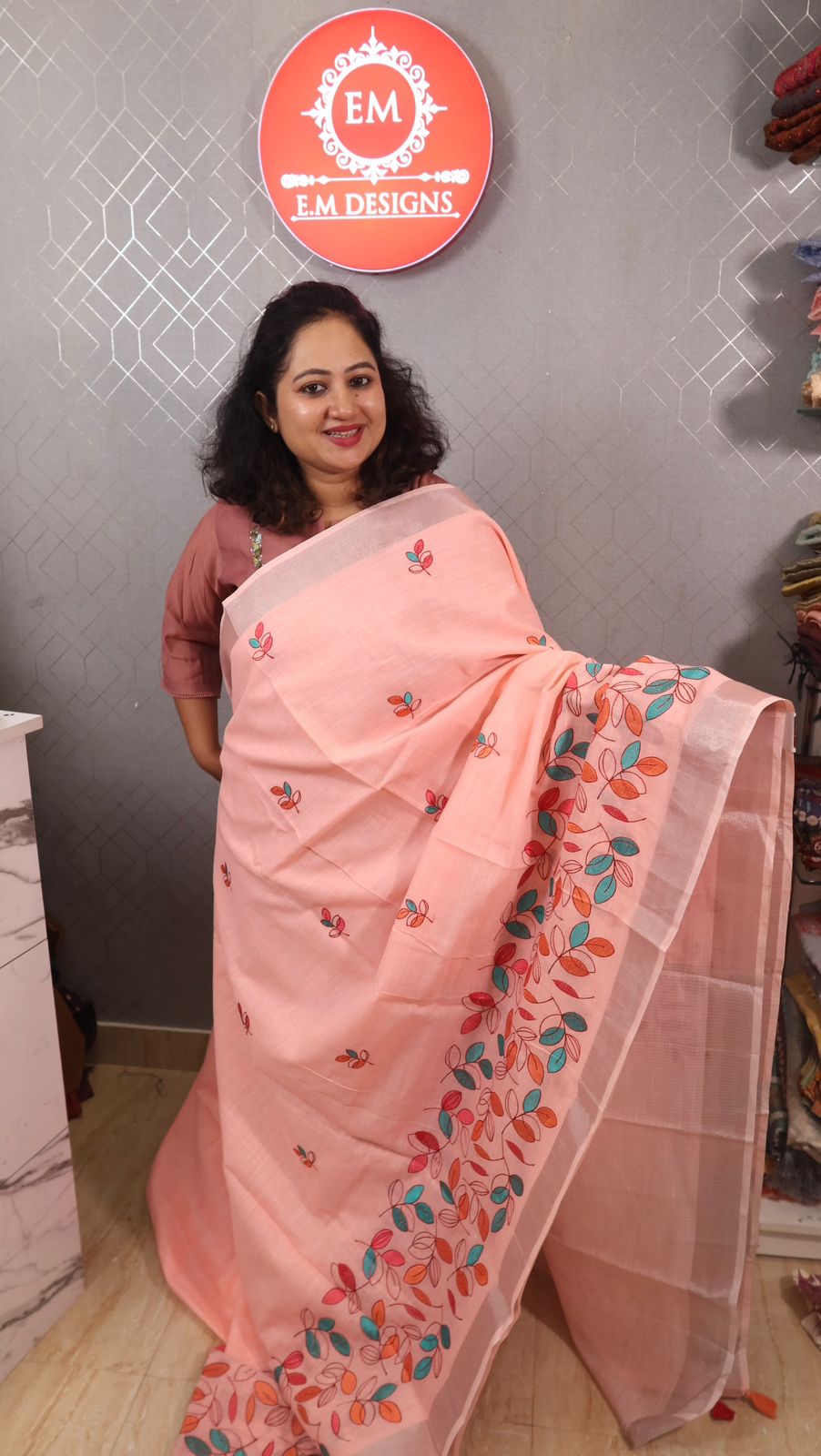 Linen sarees EM004