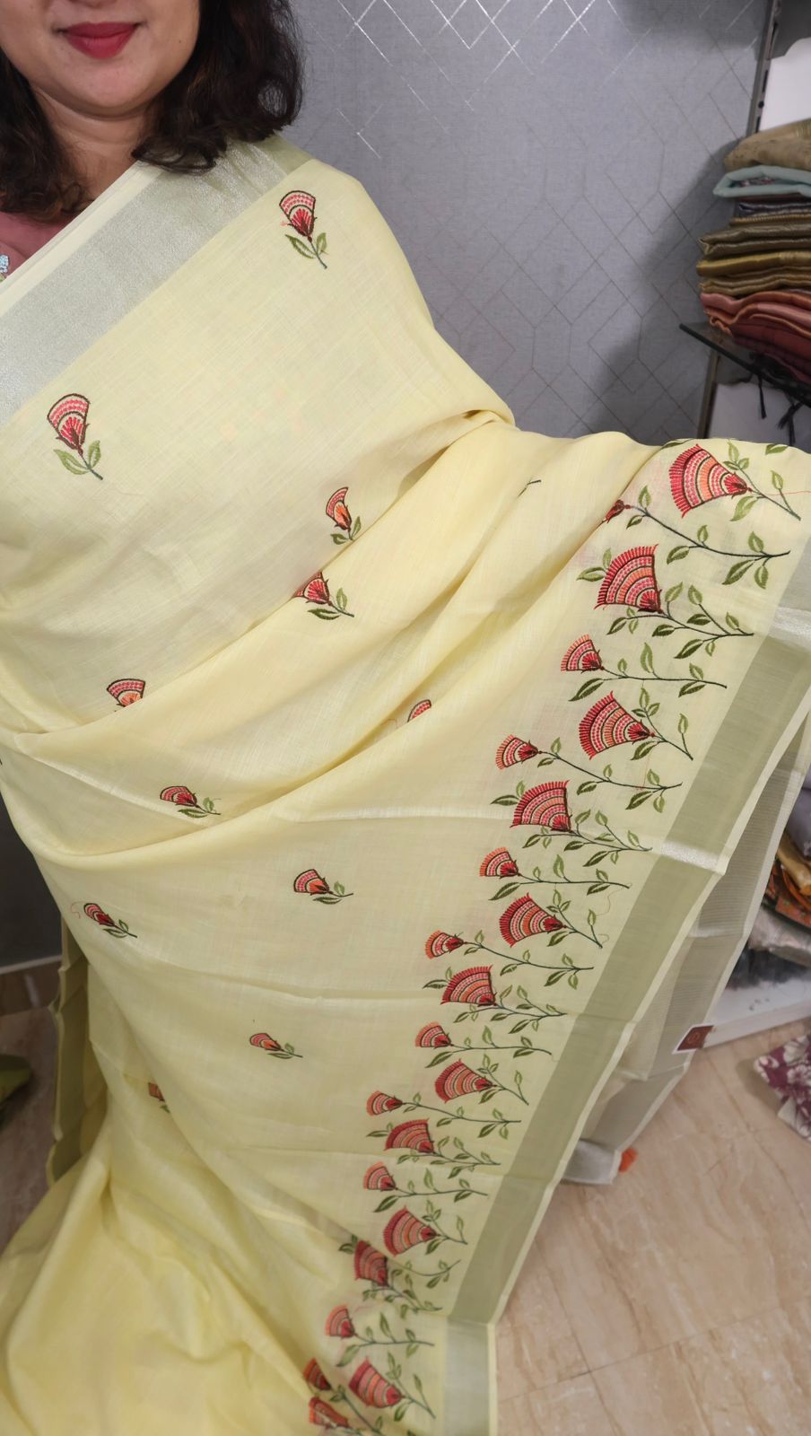 Linen sarees EM004