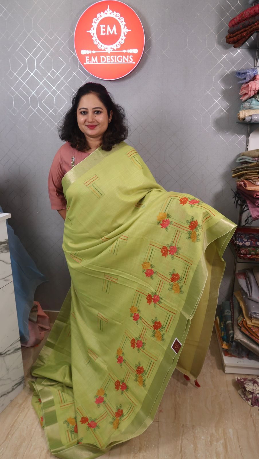 Linen sarees EM004