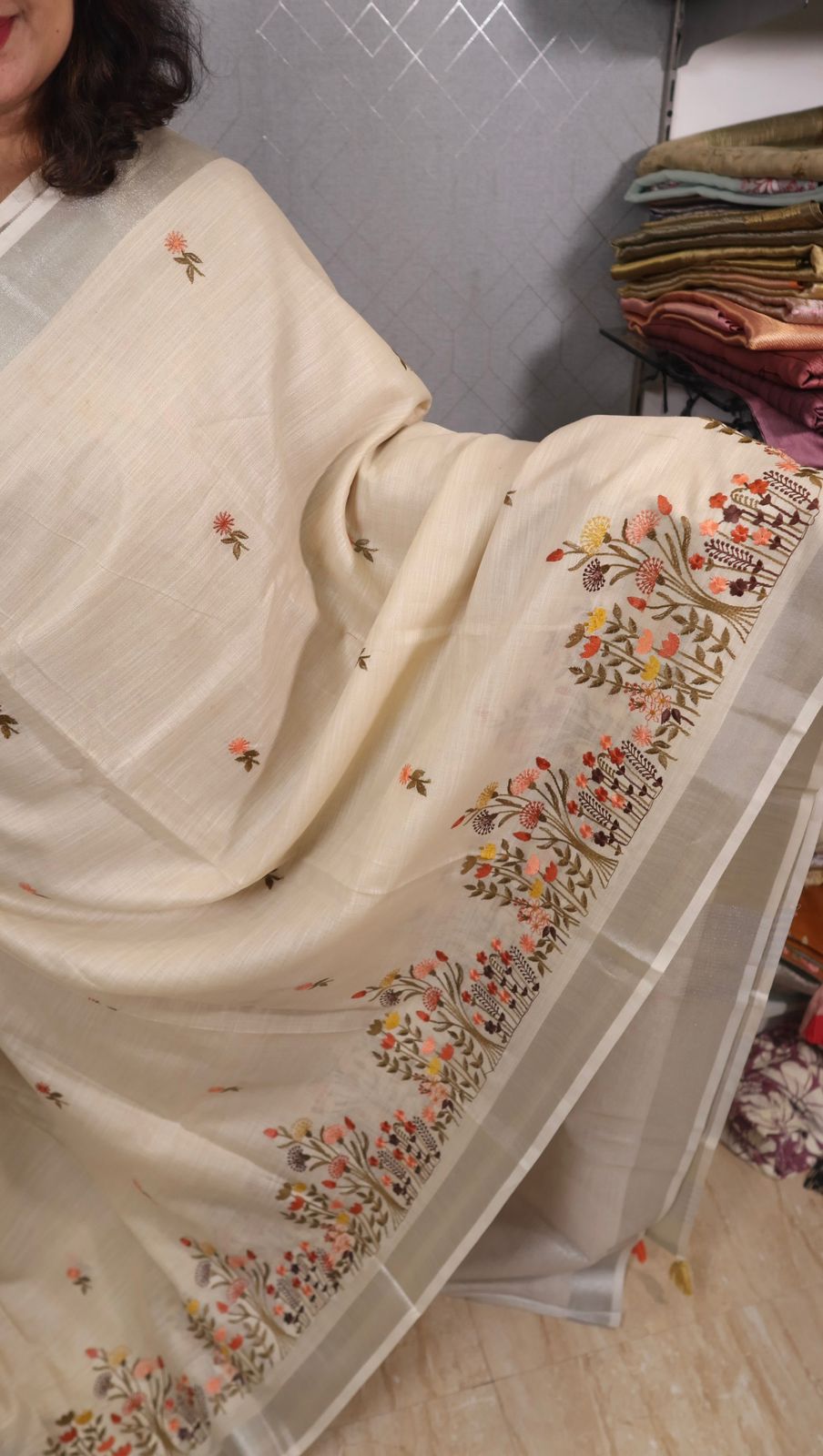 Linen sarees EM004