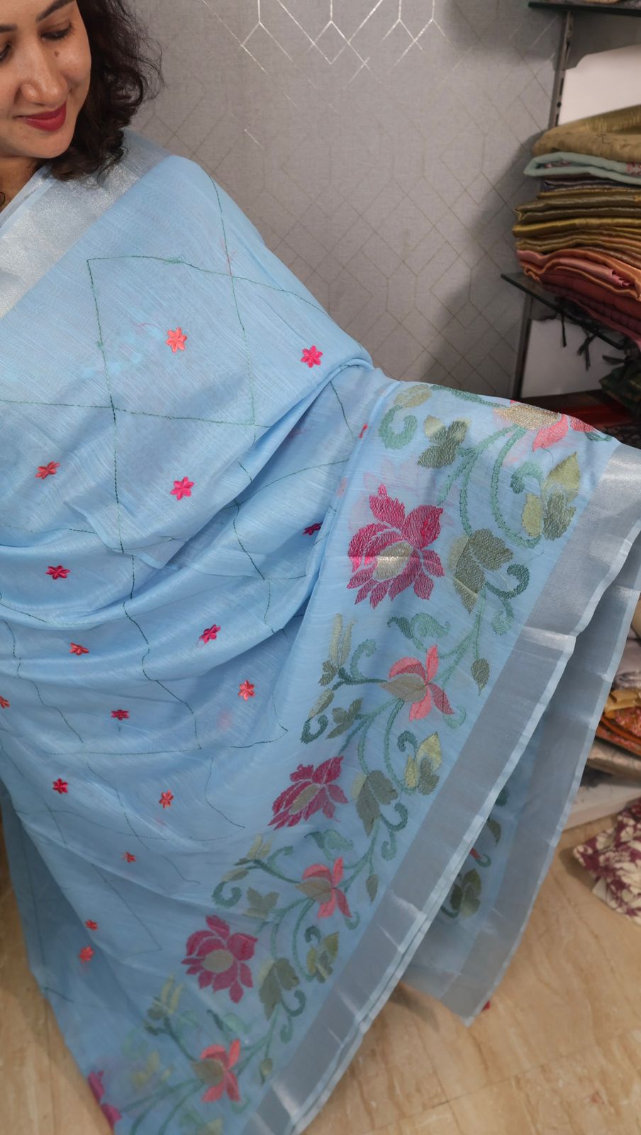 Linen sarees EM004
